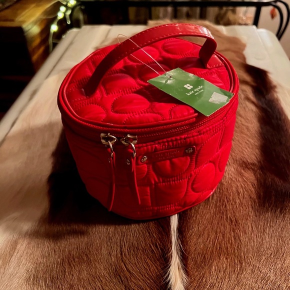 Kate Spade Red Cara Jewlery-Makeup Travel Case W/ 7 Compartments & Handle -- NWT - Picture 1 of 13